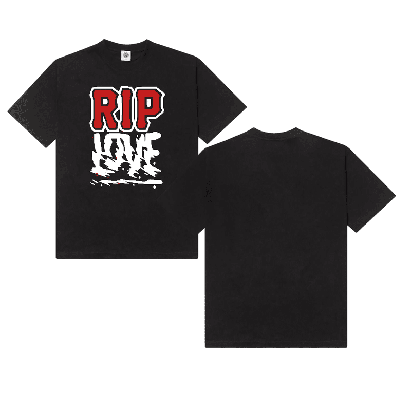 Black Streetwear T-shirt By Bench – RIP Love